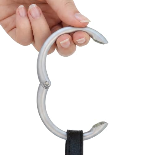 Clipa Bag Hangers The Ring that Opens into a Hook, Closes Automatically | Holds 33 lbs, Needs only 1/2" to Hang a Bag, Easy to Use with One Hand, in 9 available styles, 3 yr Warranty - color: Matte Silver