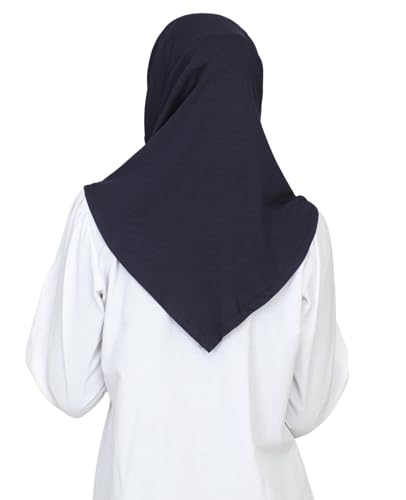 Prien Chic Ready To Wear Hijab For Women, Muslim Long Turban Undercap Set, Instant Scarf, Prayer Clothes For Girls, Abaya - color: Navy Blue