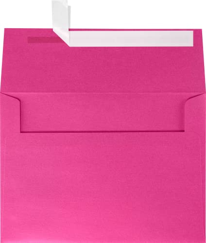 LUXPaper A7 Invitation Envelopes | Peel & Press | 5 1/4" x 7 1/4" | Azalea Metallic | 80lb. Text | 250 Qty - color: Azalea Metallic, size: 250 Qty.
