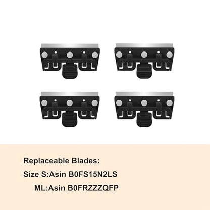 Carefree Fish Aquarium Large + Magnetic Cleaner for Thick Glass 10~18mm(2/5~3/4Inch) Heavy Duty Algae Scrubber with 4 Scrapers Floating L+(Plus) - size: L