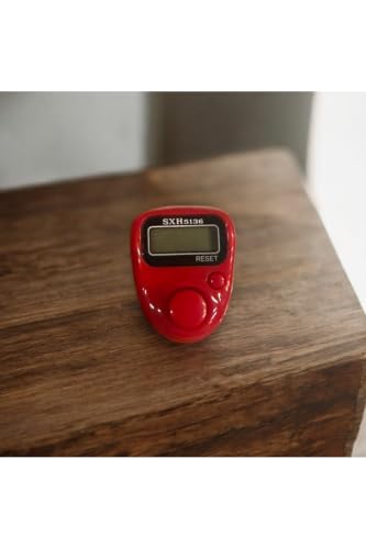 SODEF Next Generation Digital Zikrmatic Adjustable Ring Design Digital Prayer Bead Counter Red - Red