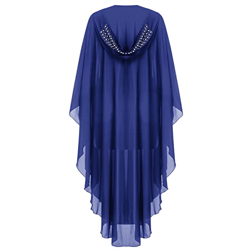 OBEEII Muslim Dress for Women Loose Batwing Sleeved Hooded Beaded Embroidery Long Abaya Dress Kaftan Abayas Islamic Robe - color: Bs03