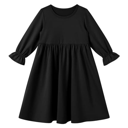 IWEMEK 2PCS Newborn Baby Girls Muslim Abaya Prayer Dress with Hijab Islamic Middle East Arab Dubai Robe Ramadan Eid Clothes - color: Black, size: 18-24 Months