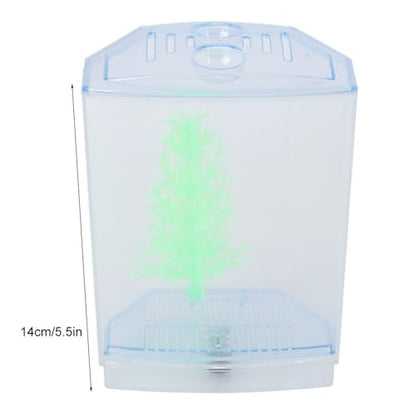 Mini Fish Breeding Box Acrylic Isolation Tank with Dirt Groove for Aquarium Fish Observation and Protection (Single) - size: Single