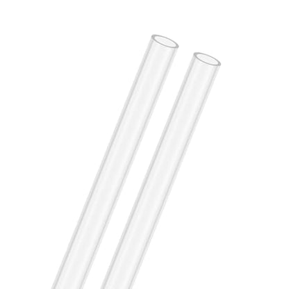 M METERXITY 2-Pack Clear Rigid Acrylic Pipe, 7mm[0.28"] ID x 9mm[0.35"] OD Plastic Round Tube for Water Cooling System/Lamps/Fountains/Aquariums/Display Stand, Acrylic Tubing [305mm/12IN] - size: 7mm ID x 9mm OD