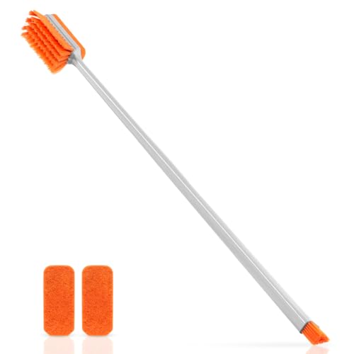 DaToo Small Glass Aguarium Cleaning Tool Algae Scraper for Acrylic Aquariums Fish Tank Cleaner Brush (Longer Size) - size: 17.3in