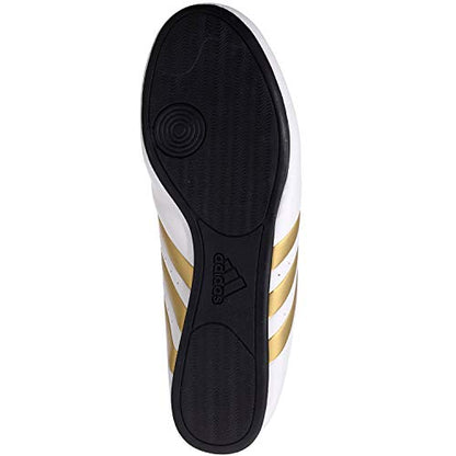adidas Contestant Pro Ultralight Martial Arts Kung Fu Taekwondo Indoor Mat Training Shoes - White Gold - Size 8 (260mm)