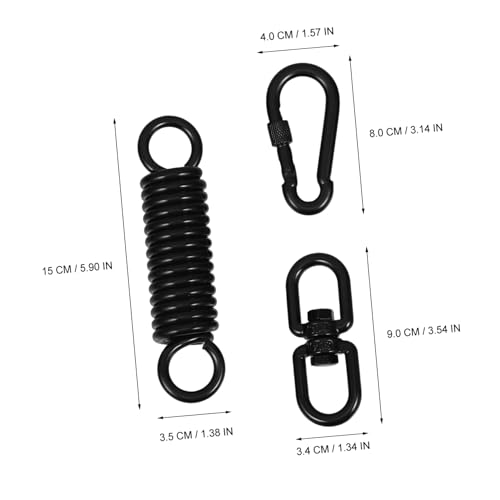 Toddmomy 1 Set Heavy Duty Hammock Chair Hanging Kit with Rotating Hook and Spring for Secure Suspension of Swing Chairs Tents and Punching Bags Effortless Installation and Use