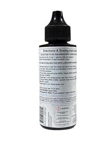 Ammonium Chloride for Fishless Aquarium Cycling - 2 oz - size: 2 oz (Treats up to 175 gal)