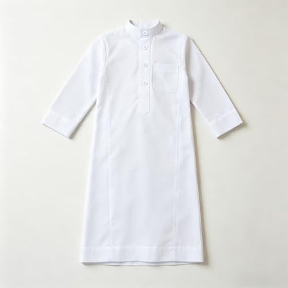 Traditional Boys Muslim Thobe - Kids Long Sleeve Arabic Robe, Middle Eastern Style Islamic Jubba Kandura for Children, White