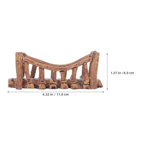 Kisangel 2pcs Mini Aquarium Bridge Decor Ceramic Fish Tank Bridge Ornament for Micro Landscape for Bonsai and Aquarium Accessories