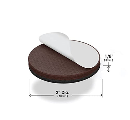 Slipstick GorillaPads Non Slip Furniture Pads/Gripper Floor Protectors (Set of 8) 2 Inch Round Self Adhesive Rubber Stoppers for Furniture Legs, CB151 - size: 2" Round