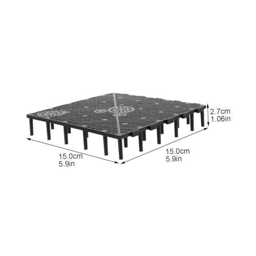 20Pcs PVC Bottom Plate for Fish Tank Black Clapboard Aquarium Divider with Excellent Water Permeability and Easy Installation