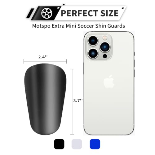 Extra Mini Soccer Shin Guards for Toddler, Kids, Youth & Adults | Ultra Lightweight Insert Small Shin Pads, Boys Girls Men Women, Shock-Absorbing Protection, 3.7×2.4 In, Training & Matches - color: Black