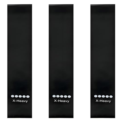 Ring Resistance Bands, X-Heavy Heavy Duty Total Body Fitness Exercise Bands | A Must Have for Fitness Men and Women, Black 3 Pieces - color: Black