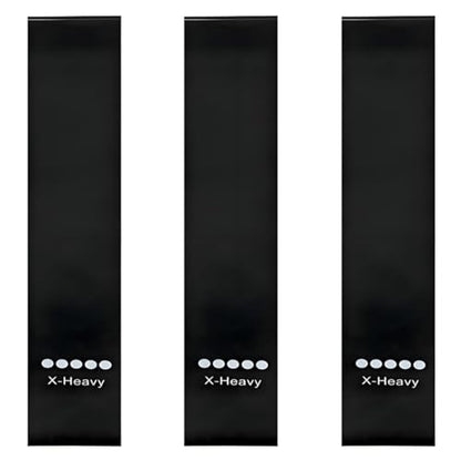 Ring Resistance Bands, X-Heavy Heavy Duty Total Body Fitness Exercise Bands | A Must Have for Fitness Men and Women, Black 3 Pieces - color: Black