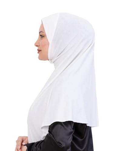 Prien Ready Hijab For Women, One Piece Muslim Instant Turban, Easy To Wear Long Head Scarf, Turkish Islamic Clothes For Abaya - color: Cream