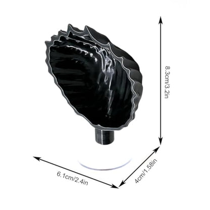 Betta Fish Hammock | Betta Fish Shell Bed, Floating Shell Shaped Suction Cup Pad, for Shrimp Snails Frogs Goldfishes Guppy Koi Reptile Pet Tank Aquariums Area Home - color: Black