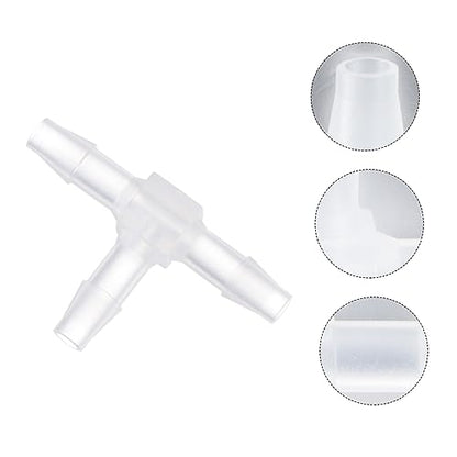OSALADI 3 Way Hose Connector 1.06X0.62X0.23In Plastic Tee Barb Fittings for Aquarium Air Pump Accessories Water Tube Repair and Extension