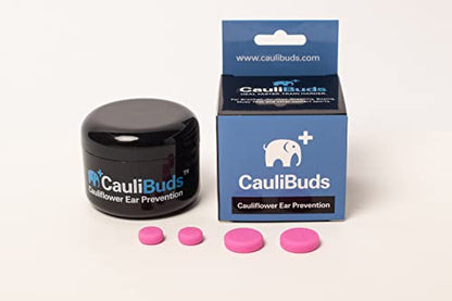 CauliBuds™ Cauliflower Ear Magnets - Premium Silicone Magnet Compression Kit for Cauliflower Ear Prevention & Treatment in BJJ, Wrestling, MMA, & Rugby - Minimize Ear Draining (Black) - color: Black