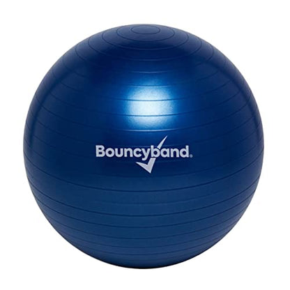Bouncyband Balance Ball – Create Flexible Seating to Improve Focus at School, Office, or Home with This No-Roll Weighted Ball - color: Dark Blue, size: Medium (Pack of 1)
