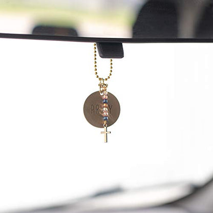 I Said A Prayer 6 Inch Metal Auto Mirror Honing Car Charm
