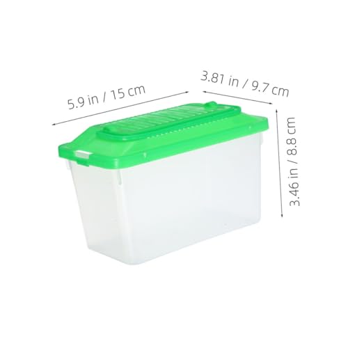 SUPVOX 2pcs Portable Reptile Carrier Handheld Transparent Fish Tank Secure Lid for Bearded Dragons Turtles and Small Pets for Travel and Breeding