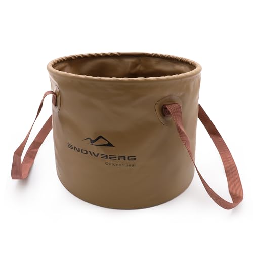 Multifunctional Collapsible Bucket,Portable Bin,Car Wash Bucket,Lightweight Foldable Buckets with Handles for Camping,Dish Washing,Laundry,Soaking Feet,Fishing,Hiking - color: Coffee, size: 676.3 Ounces