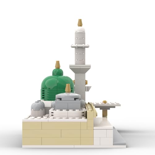 Sterope Islamic Masjid an Nabawi Muslim Building Block Set, Religious Educational Toy for Children, Assembly Required World Landmark Model Muslim Architecture Eid al Fitr Gift