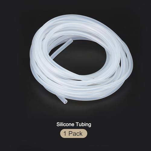 1m(3.3ft) 4mm(0.16") ID x 7mm(0.28") OD Silicone Tubing Clear Industrial Plastic Tubing Pure Silicone Hoses for Pump Siphoning Draining Irrigation Brewing - color: Clear, size: 0.16" x 0.28"