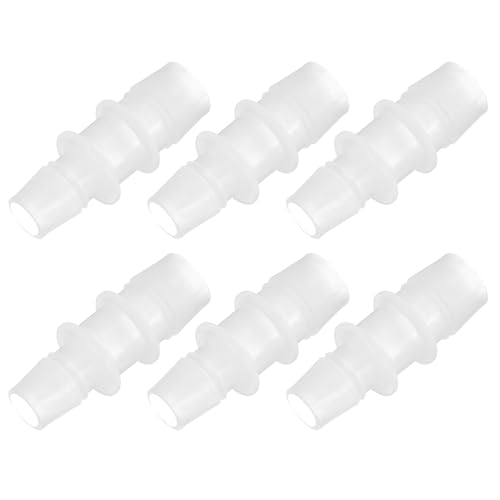 PATIKIL 1/2" to 3/5" 6 Pcs Plastic Hose Barb Fittings, Reducer Tube Fittings Pipe Adapter Union Splicer Joint Kit for Air Gas Water System Liquid Fuel Line Aquarium Tube Pump - size: 1/2"-3/5",(0.77"x1.96")