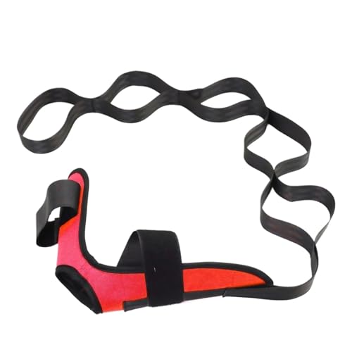 1pc Yoga Leg Stretching Band Flexibility Rehabilitation Fitness Plantar Fasciitis Training Belt Foot Care for Plantar Fasciitis, Heel Spurs and Achilles Ten - color: Red