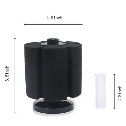 2 Pcs Large Sponge Filter Kit for 125 Gallon Tank | With Airline Tubing, Air Pump Valves, Suction Cups