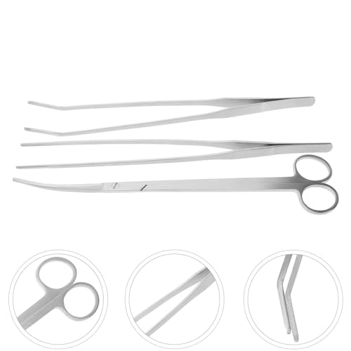 VANZACK Aquarium Tools Set 1 Set of Tweezers Scissors Spatula for Plant Trimming and Cleaning