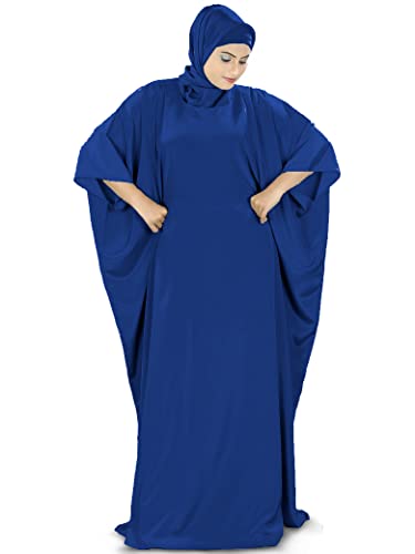 MyBatua Women's Kaftan, Free Size Abaya, Dubai Islamic Dress, Muslim Maxi KF-001 - color: Royal Blue