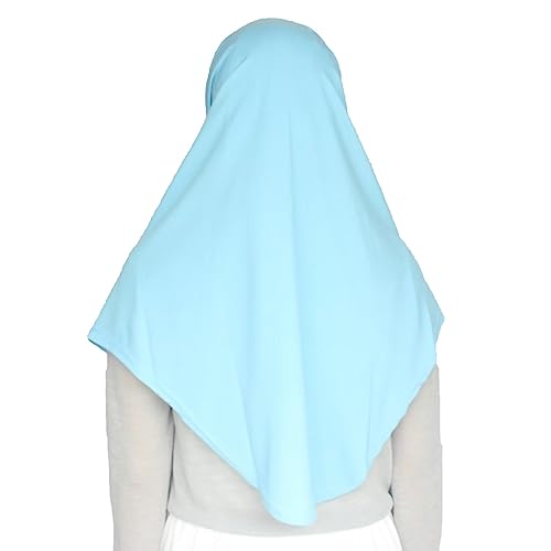 Women's Muslim Hijab Al-Amira Hijabs 2 Pieces with Tube Underscarf Cap Instant Soft Scarf - color: Sky Blue