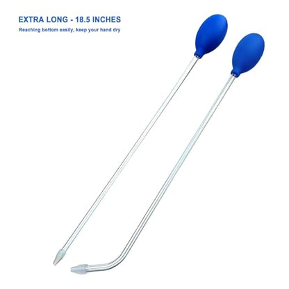 Coral Feeder with Extra-Long 18.5" Tube – Durable Leak-Proof Bulb, Easy-Clean Aquarium Pipette for Target Feeding Corals and Fish