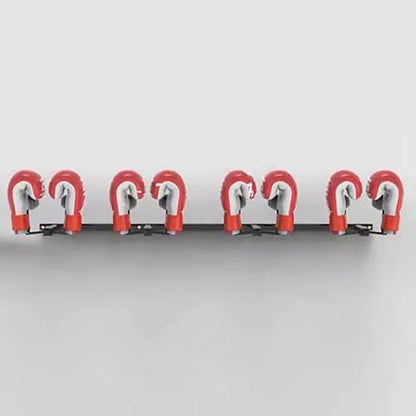 Wall Mounted Display Boxing Glove Holder, Black Powder Coated Storage Rack with Metal Hook, Hold 2/3 / 4/5 Pair of Training Gloves Dryer,140cm/55.1in Long - size: 140cm/55.1in long