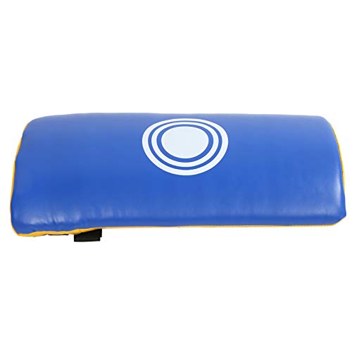 Taekwondo Block Target, Kickboxing Training Equipment, Curved Kick Pad with High - Density Sponge and PU Leather for Adults and Kids, Ergonomic Hand Guard for Martial - color: Blue and Yellow