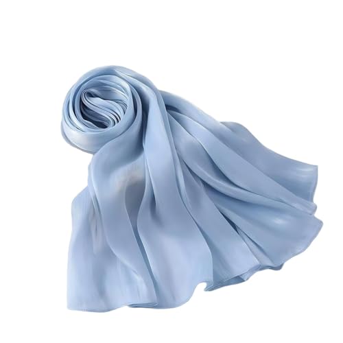 Organza Sheen Shimmer Crepe Hijab Scarf for Women Lightweight Sheer Shawl Wrap for Wedding and Evening Dresses - color: Baby Blue