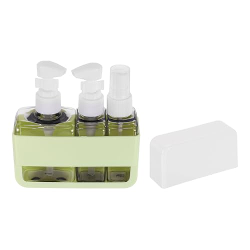 Travel Toiletries Bottles Set, Reusable 3-in-1 Kit Liquid Bottles Containers Leak Proof Spray & Lotion with Labels - Fitting for (Travel/Hotel/Gym/Perfume), 3Pcs & 50/100ml & Green - color: Green