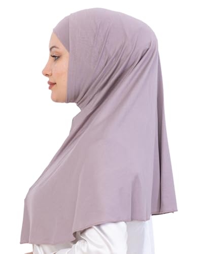 Prien Instant Hijab For Women, Muslim Long Scarf, Undercap Turban Set, Turkish Islamic Clothing, Prayer Clothes For Abaya - color: Light Mink
