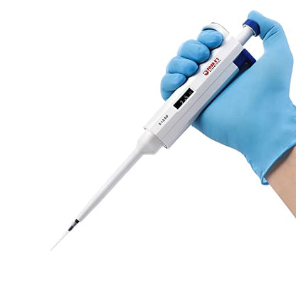 FOUR E'S SCIENTIFIC 0.1-2.5μL Pipette, Adjustable Volume Micropipette | Single-Channel Pipettor, Ergonomic Design, Precise Volume Dial - size: 01 (0.1-2.5uL)