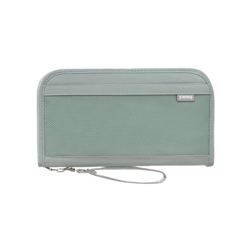 Passport Holder, RFID Travel Waterproof Passport Wallet Organizer Multi-functional Travel Document Organizer with Wrist Strap for Women, Men (Green) - color: Green