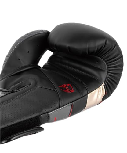 Venum Elite Evo Boxhandschuhe - color: Black/Gold/Red, size: 12 oz
