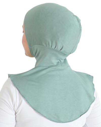 Prien Sport Hijab For Women, Muslim Head Scarf, Flexible Turban Girls, Chic Islamic Wear For Gym, Neck Collar Bonnet Viscose - color: Light Green