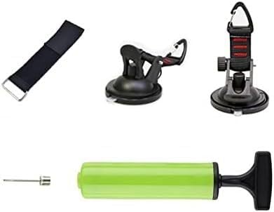Speed Bag for Boxing, Double End Punching Bag Leather, Boxing Speed Bag Set Door Ceiling/Floor Mount Suction Cups Reflex Bag for Home Gym, Stress Relief Exercise Equipment
