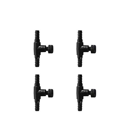 Aquarium 50 Feet Standard 3/16" Black Flexible Airline Tubing | Black Plastic Connectors, For Fish Tank, Terrariums, Hydroponics - size: 50 Feet with connectors