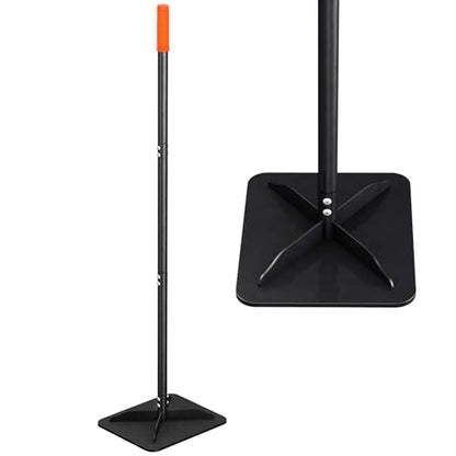 Steel Tamper Tool 10 * 12 Inch, Heavy Duty All Steel Tamper for Landscaping | Installing Pavers And Repairing Asphalt Pavements, Black