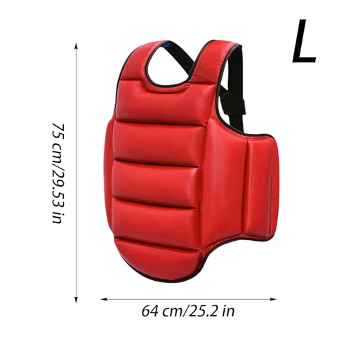 Boxing Chest Protector | Reversible Kickboxing Chest Guard,Breathable Body Protection Pad Sparring Training Accessories Martial Arts Competition - size: Large